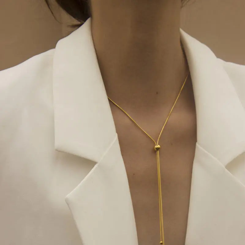 Halskette | 18K Gold | Schlicht Brautschmuck Vumari