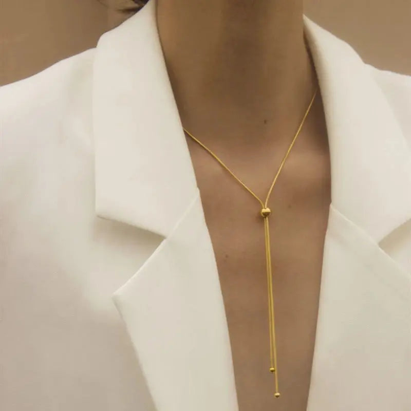 Halskette | 18K Gold | Schlicht Brautschmuck Vumari
